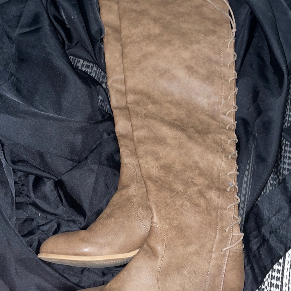 Wide calf over the knee boots